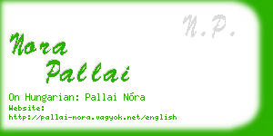 nora pallai business card